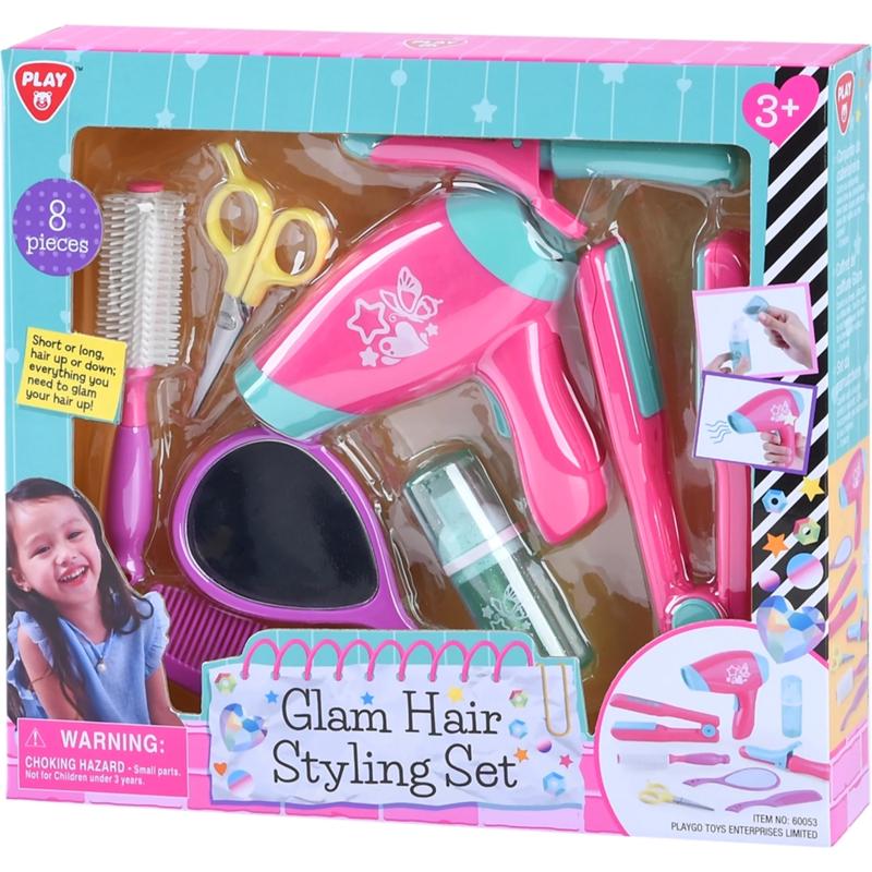 Playgo Toys Ent. Ltd.  Glam Hair Styling Set 8Pcs